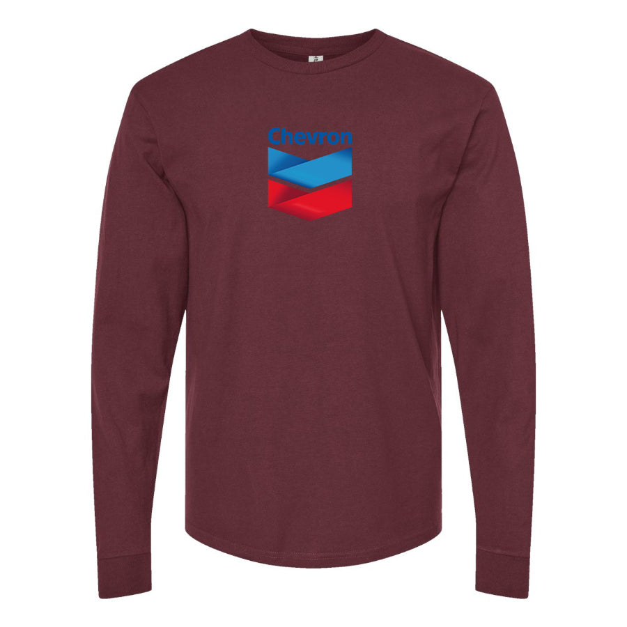 Men's Chevron Gas Station  Long Sleeve T-Shirt