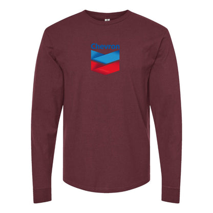 Men's Chevron Gas Station  Long Sleeve T-Shirt