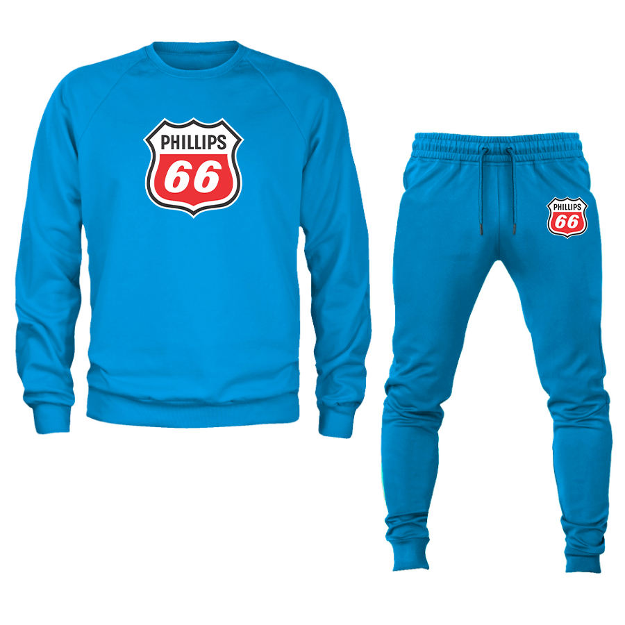 Men's Phillips 66 Gas Station Crewneck Sweatshirt Joggers Suit