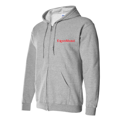 Men's Exxon Mobil Gas Station  Zipper Hoodie