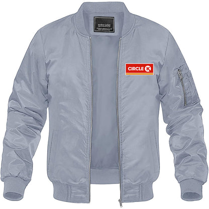 Men's Circle K Gas Station  Lightweight Bomber Jacket Windbreaker Softshell Varsity Jacket Coat