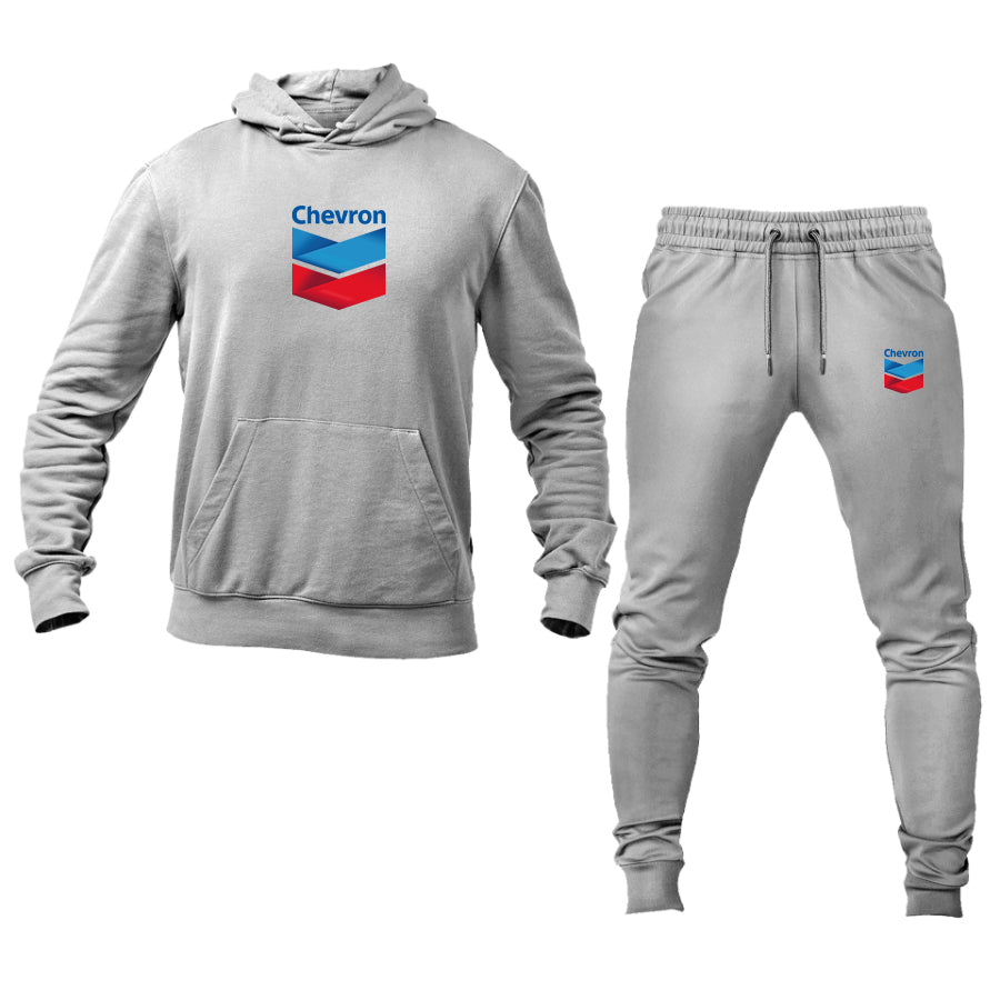 Men's Chevron Gas Station  Hoodie Joggers Set