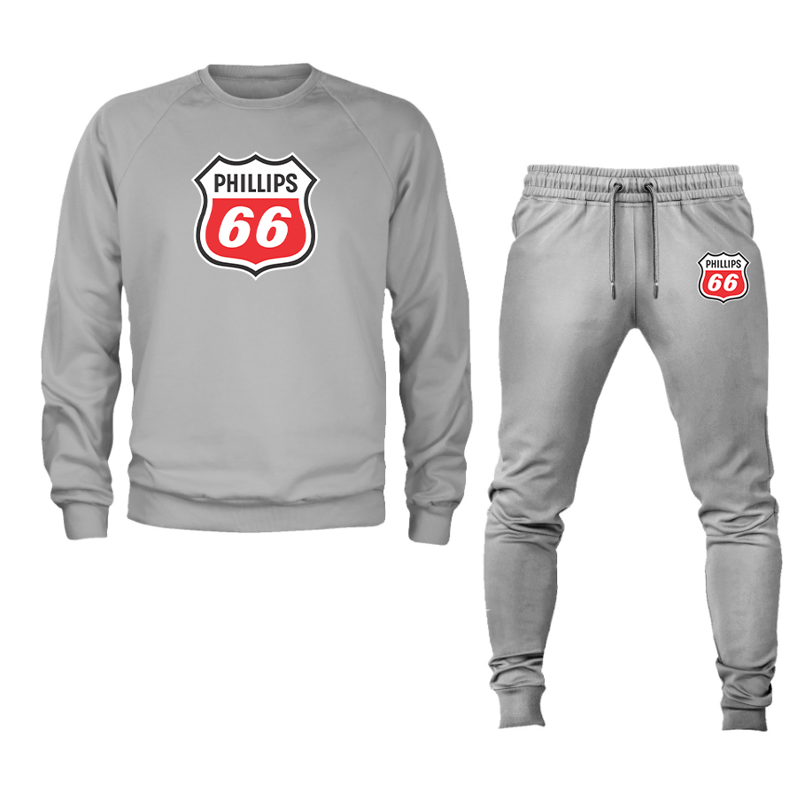 Men's Phillips 66 Gas Station Crewneck Sweatshirt Joggers Suit