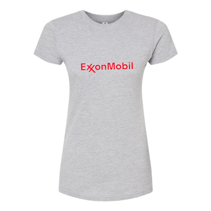 Women's Exxon Mobil Gas Station Round Neck T-Shirt