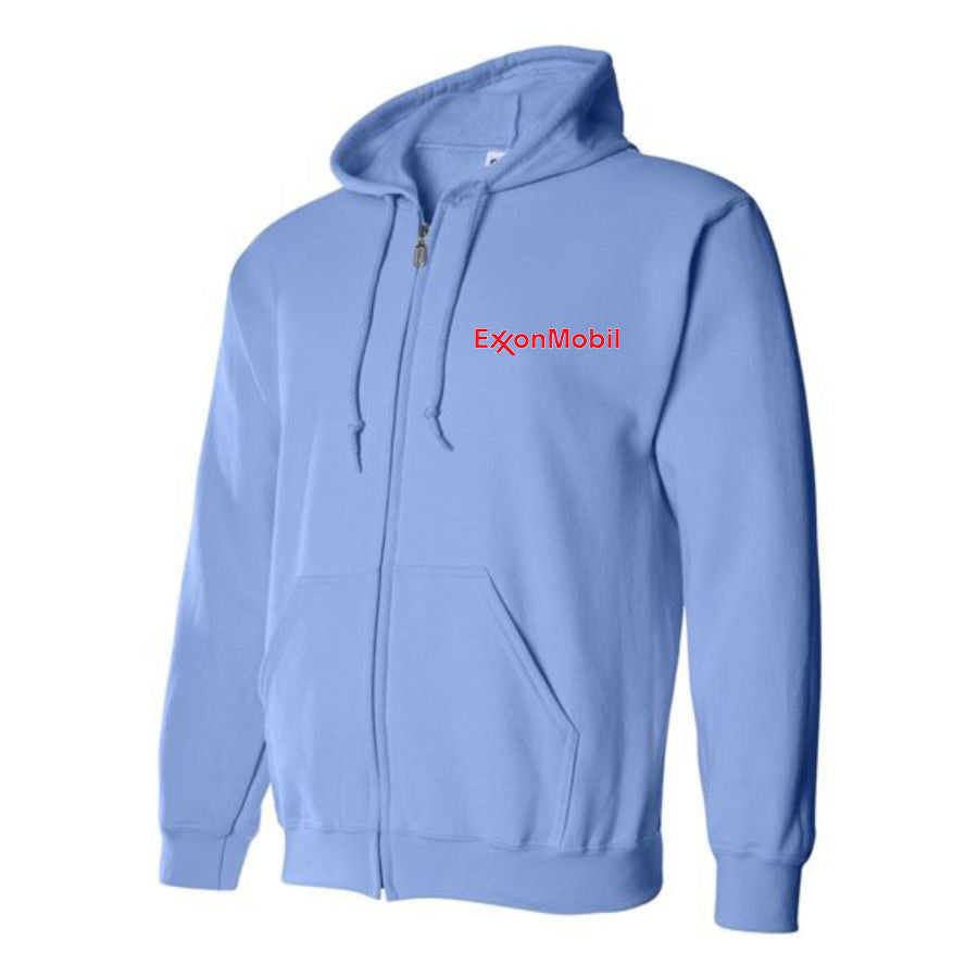 Men's Exxon Mobil Gas Station  Zipper Hoodie