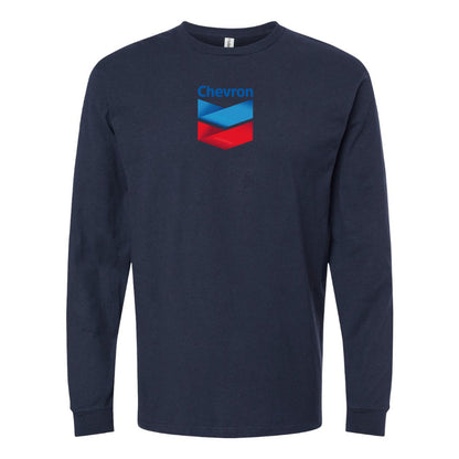 Youth Kids Chevron Gas Station  Long Sleeve T-Shirt