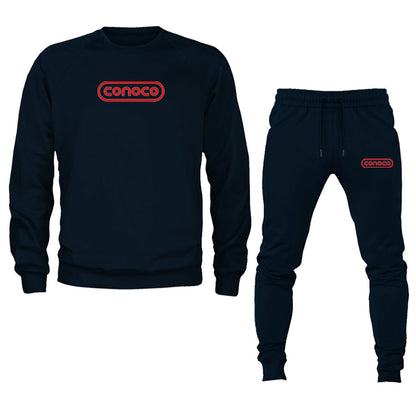 Men's Conoco Gas Station Crewneck Sweatshirt Joggers Suit