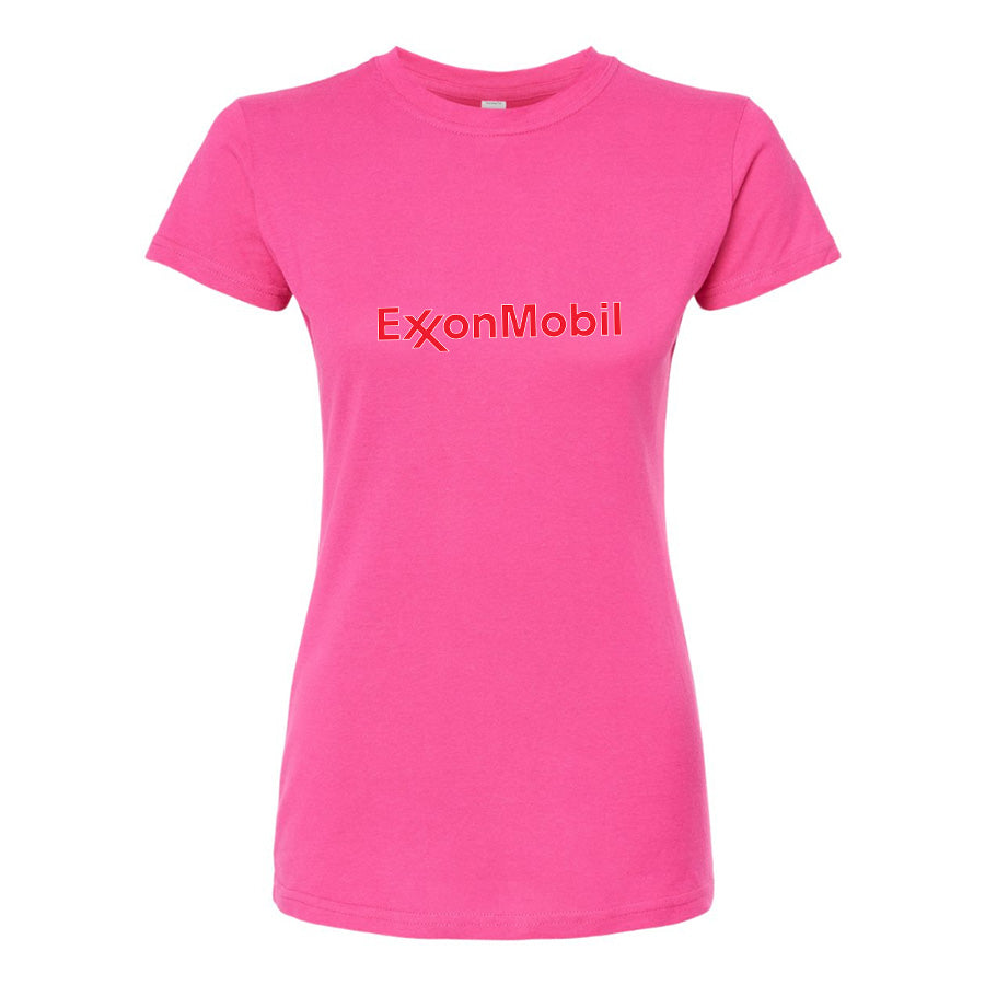 Women's Exxon Mobil Gas Station Round Neck T-Shirt