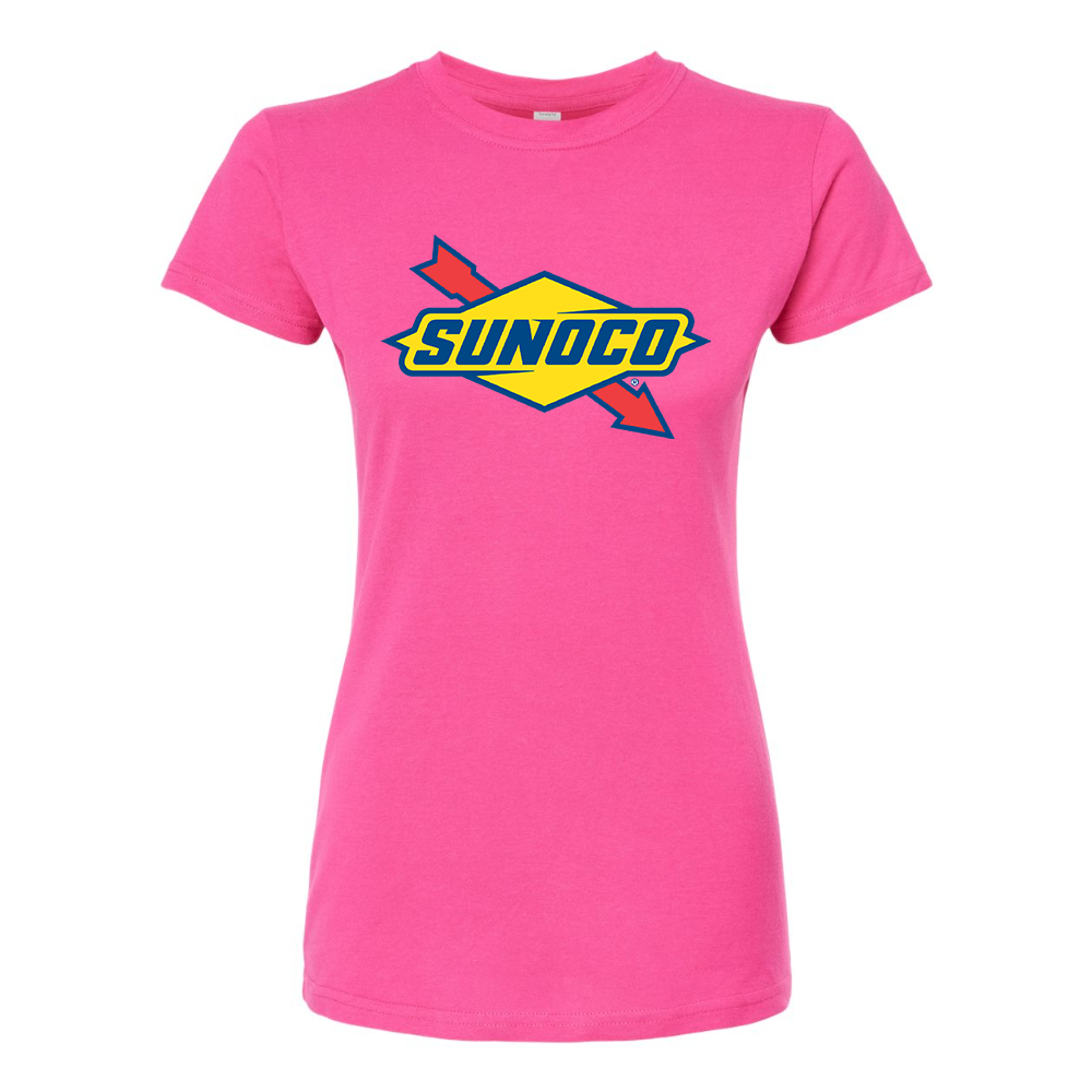 Women's Sunoco Gas Station Round Neck T-Shirt