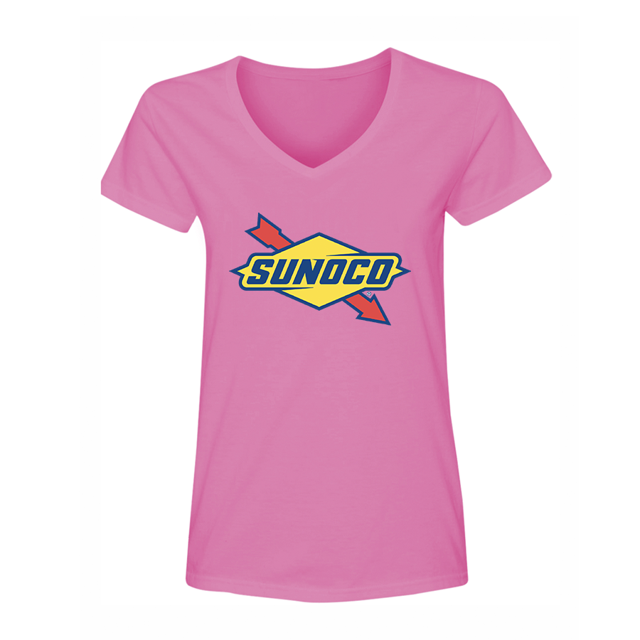 Women's Sunoco Gas Station V-Neck T-Shirt