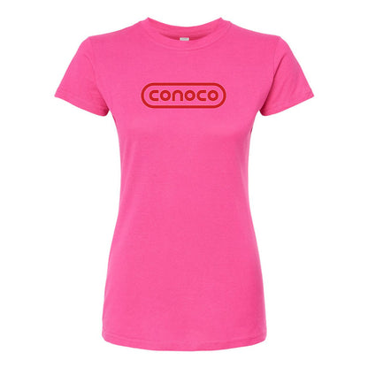 Women's Conoco Gas Station Round Neck T-Shirt