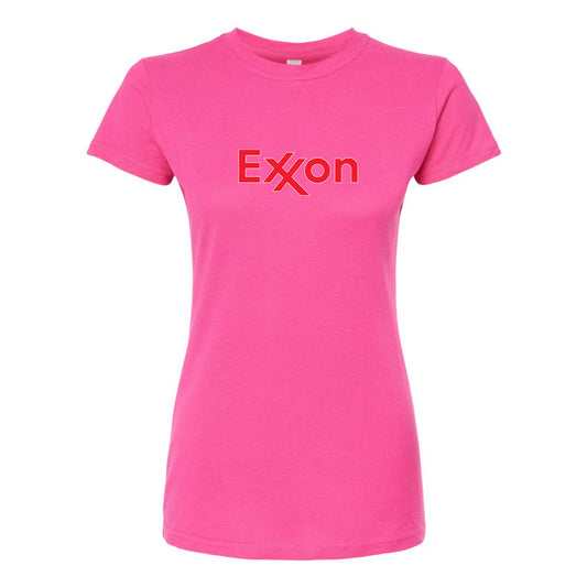 Women's Exxon Gas Station  Round Neck T-Shirt