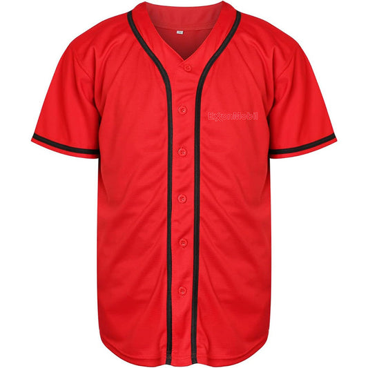 Men's Exxon Mobil Gas Station  Baseball Jersey