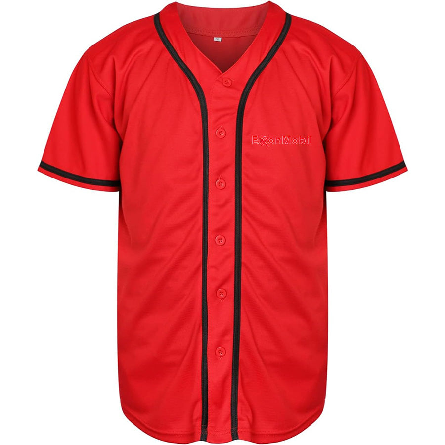 Men's Exxon Mobil Gas Station  Baseball Jersey