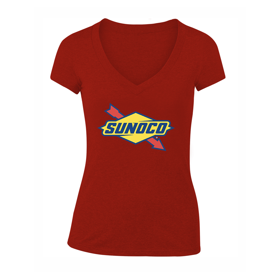 Women's Sunoco Gas Station V-Neck T-Shirt