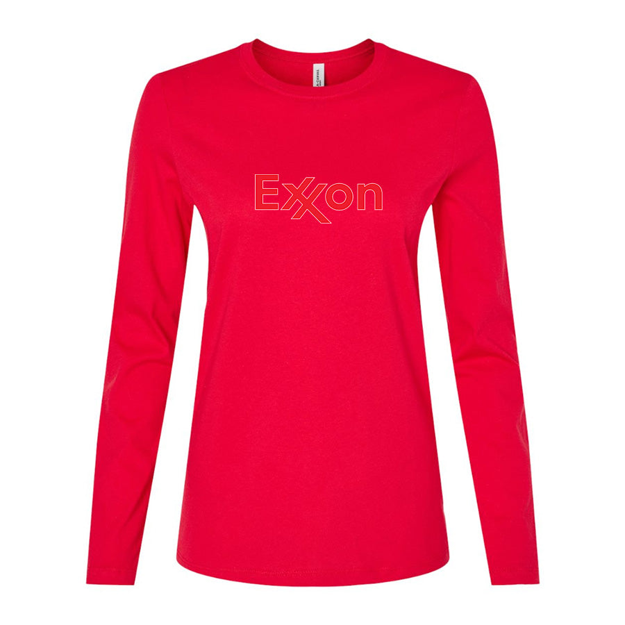 Women's Exxon Gas Station  Long Sleeve T-Shirt