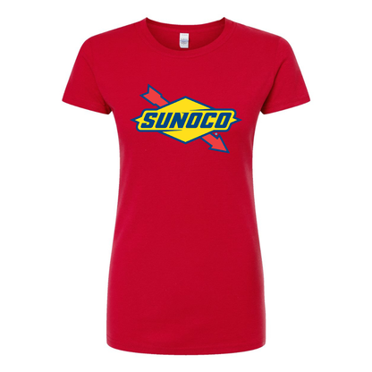 Women's Sunoco Gas Station Round Neck T-Shirt