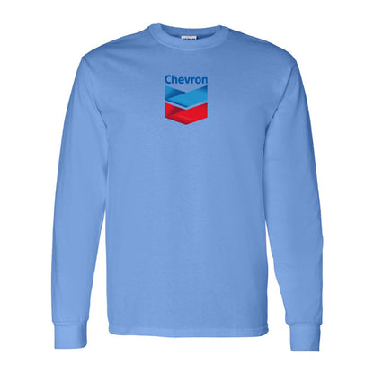 Youth Kids Chevron Gas Station  Long Sleeve T-Shirt