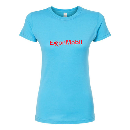 Women's Exxon Mobil Gas Station Round Neck T-Shirt