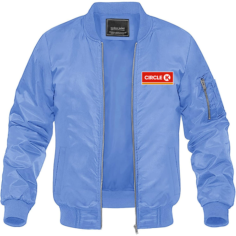 Men's Circle K Gas Station  Lightweight Bomber Jacket Windbreaker Softshell Varsity Jacket Coat