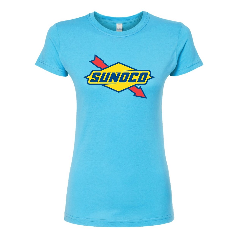 Women's Sunoco Gas Station Round Neck T-Shirt