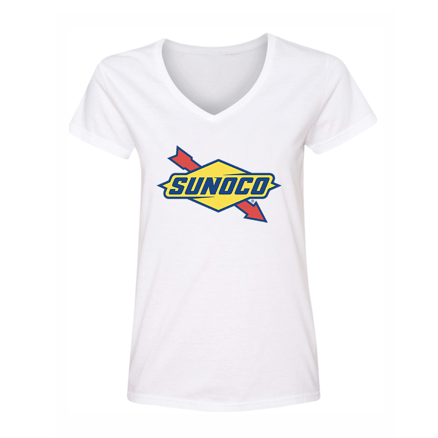 Women's Sunoco Gas Station V-Neck T-Shirt