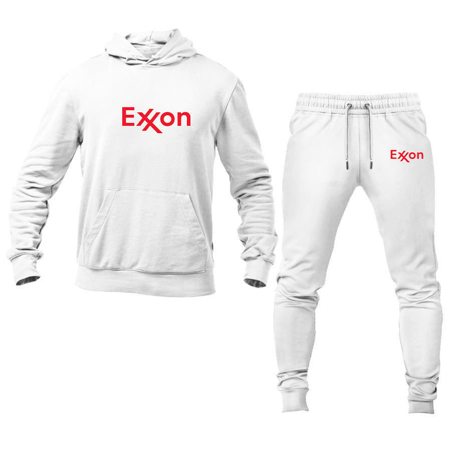 Men's Exxon Gas Station Logo Hoodie Joggers Set