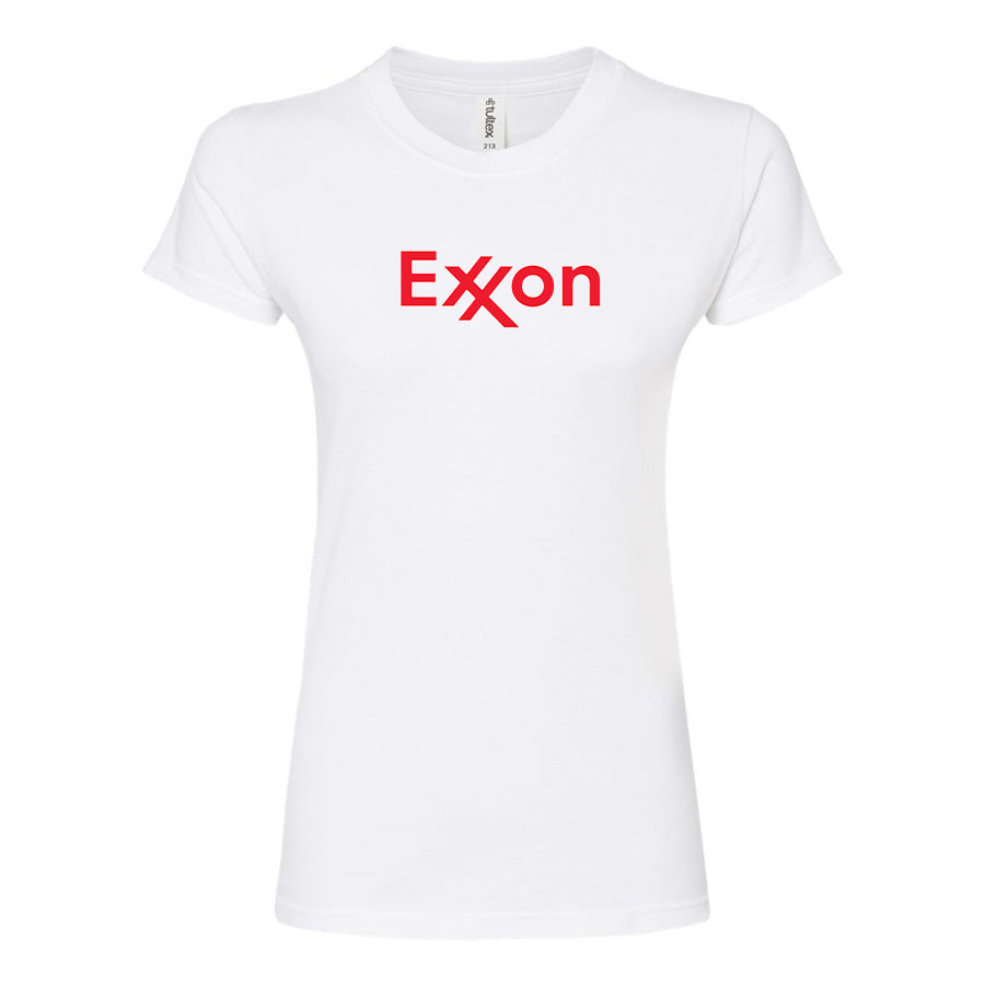 Women's Exxon Gas Station  Round Neck T-Shirt