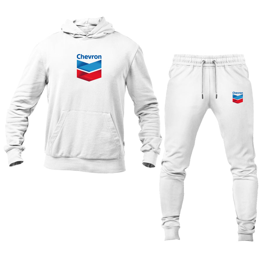 Men's Chevron Gas Station  Hoodie Joggers Set