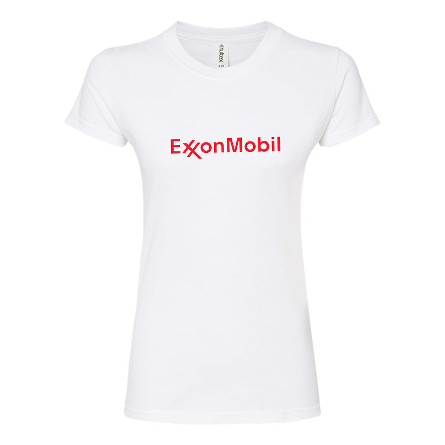 Women's Exxon Mobil Gas Station Round Neck T-Shirt