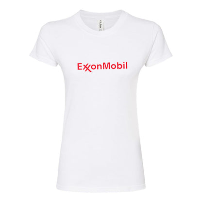 Women's Exxon Mobil Gas Station Round Neck T-Shirt