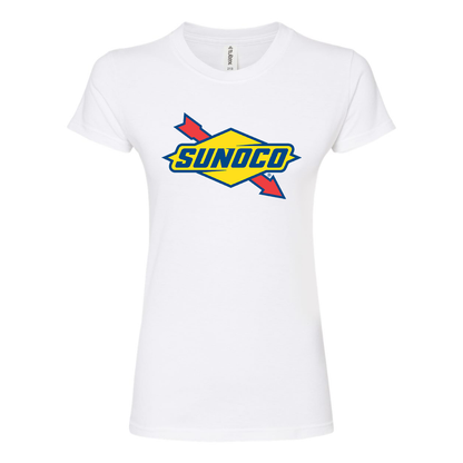 Women's Sunoco Gas Station Round Neck T-Shirt