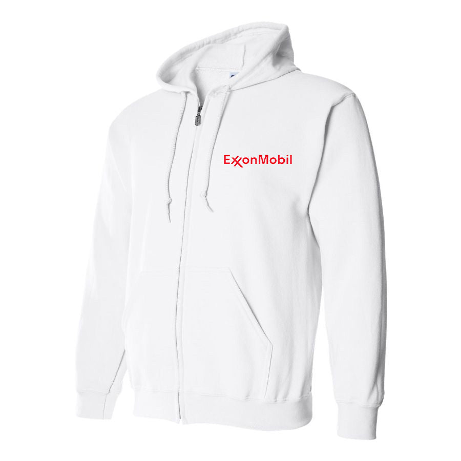 Men's Exxon Mobil Gas Station  Zipper Hoodie