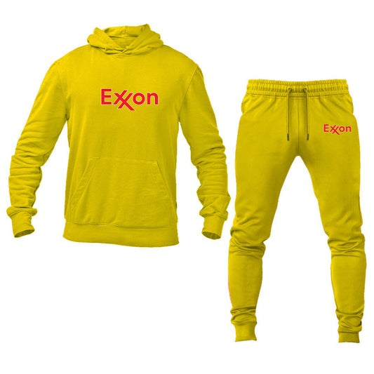 Men's Exxon Gas Station Logo Hoodie Joggers Set